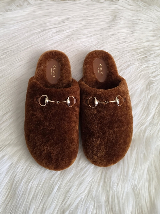 Gucci Shoes - Gucci Horsebit Shearling Mules